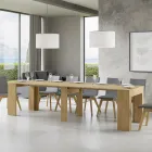 Rozšiřitelná konzole na 307 cm z dřevěných mikročástic Made in Italy - Corona Viadurini