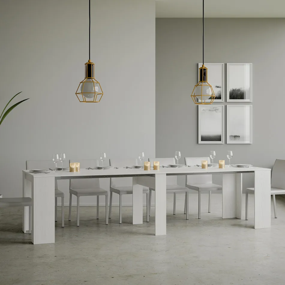 Rozšiřitelná konzole na 308 cm s centrální podporou Made in Italy - Oracle Viadurini