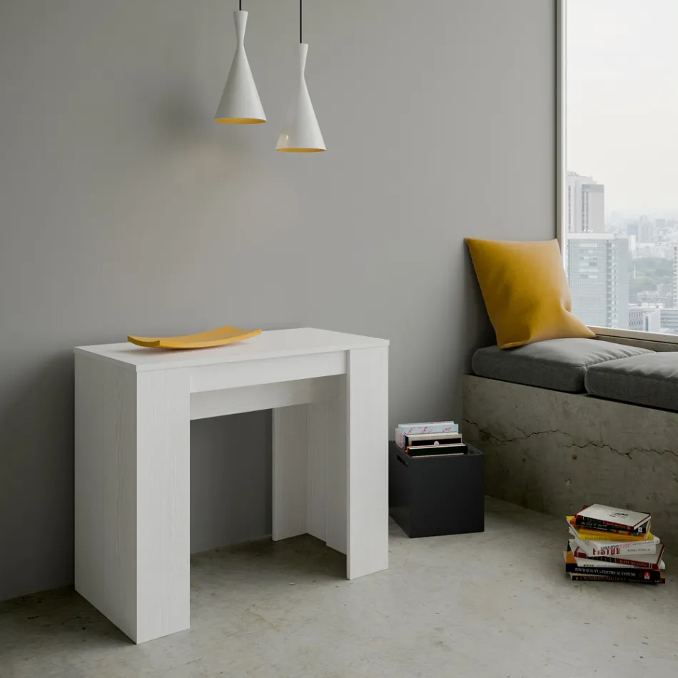 Rozšiřitelná konzole na 308 cm s centrální podporou Made in Italy - Oracle Viadurini