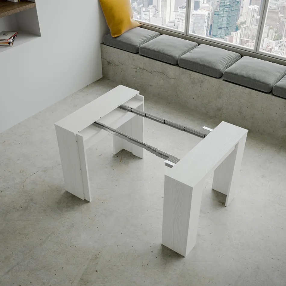 Rozšiřitelná konzole na 308 cm s centrální podporou Made in Italy - Oracle Viadurini