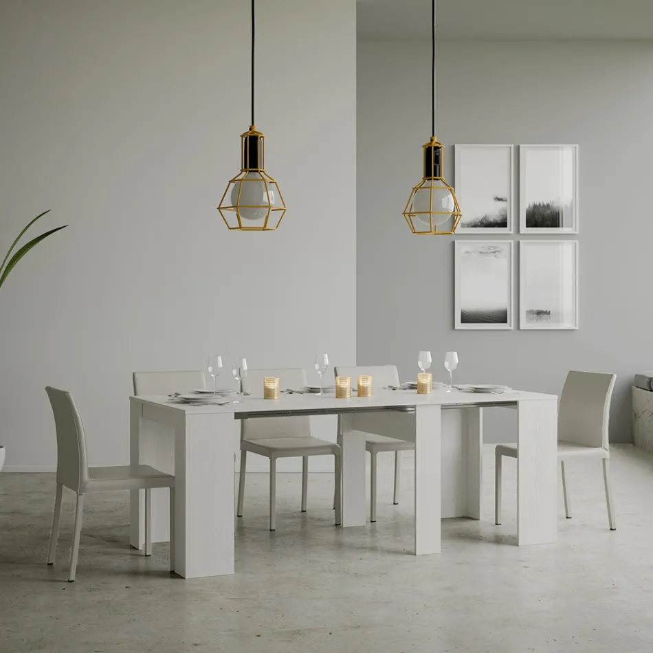 Rozšiřitelná konzole na 308 cm s centrální podporou Made in Italy - Oracle Viadurini