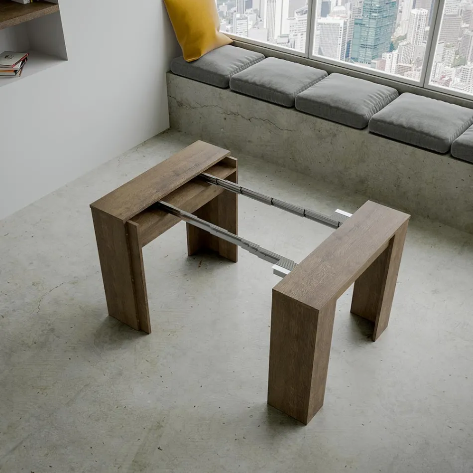 Rozšiřitelná konzole na 308 cm s centrální podporou Made in Italy - Oracle Viadurini