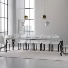 Rozšiřitelná konzole s moderními železnými nohami Made in Italy - Palazzo Viadurini