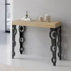Rozšiřitelná konzole s moderními železnými nohami Made in Italy - Palazzo Viadurini