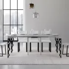 Rozšiřitelná konzole s moderními železnými nohami Made in Italy - Palazzo Viadurini