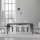 Rozšiřitelná konzole s moderními železnými nohami Made in Italy - Palazzo Viadurini