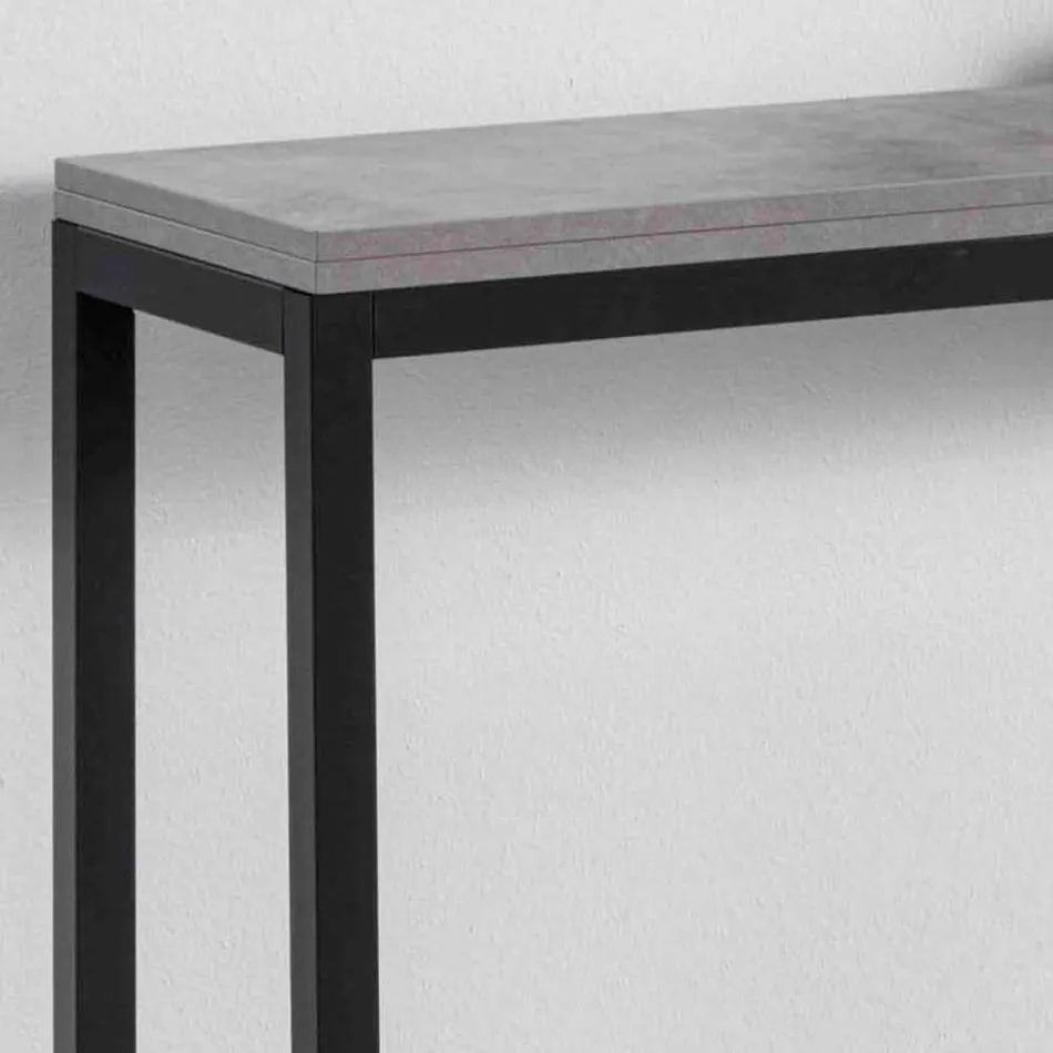 Roztažitelná konzola s horní částí z melaminu a základnou z lakovaného kovu - Adino Viadurini