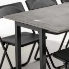 Roztažitelná konzola s horní částí z melaminu a základnou z lakovaného kovu - Adino Viadurini