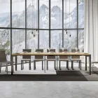 Rozšiřitelná konzole moderního designu ze dřeva a železa Made in Italy – nikdy Viadurini