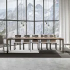 Rozšiřitelná konzole moderního designu ze dřeva a železa Made in Italy – nikdy Viadurini