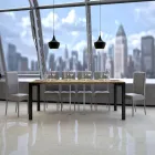 Rozšiřitelná konzole moderního designu ze dřeva a železa Made in Italy – nikdy Viadurini