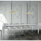 Výsuvná konzole s povrchem z ořechu nebo bílého popela Made in Italy - Folletto Viadurini