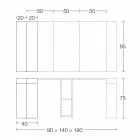 Výsuvná konzola až 290 cm s dřevěnou deskou Made in Italy - Seregno Viadurini