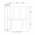 Výsuvná konzola až 295 cm v provedení Made in Italy Design Wood - Temocle Viadurini