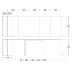 Výsuvná konzola až 295 cm v provedení Made in Italy Design Wood - Temocle Viadurini