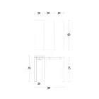 Výsuvná konzole až do 90 cm z melaminu a kovu Made in Italy - Bag Viadurini