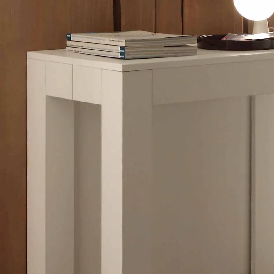 Výsuvný konzola melamin otevřenými póry bílá skládací Bosa Viadurini