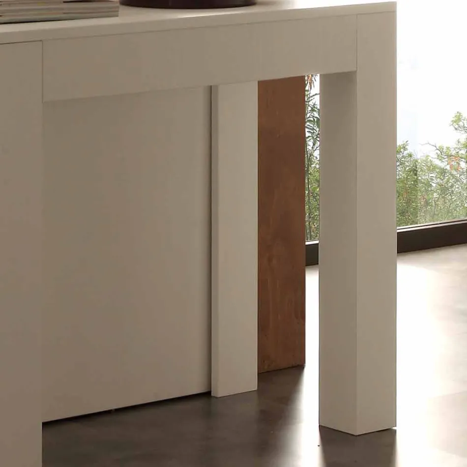 Výsuvný konzola melamin otevřenými póry bílá skládací Bosa Viadurini