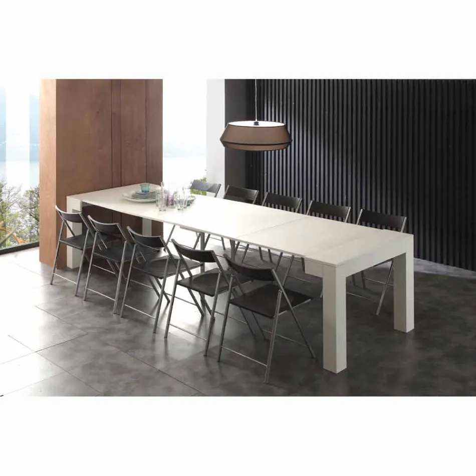 Výsuvný konzola melamin otevřenými póry bílá skládací Bosa Viadurini