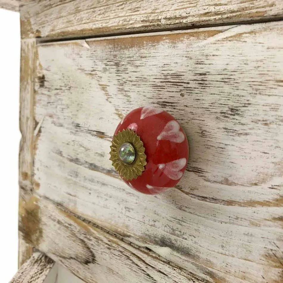 Ručně vyráběná konzole z masivního jedlového dřeva vyrobená v Itálii - Carminia Viadurini