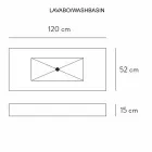 Integrované umyvadlo do koupelny a závěsná police v provedení Gres 4 - Rampina Viadurini