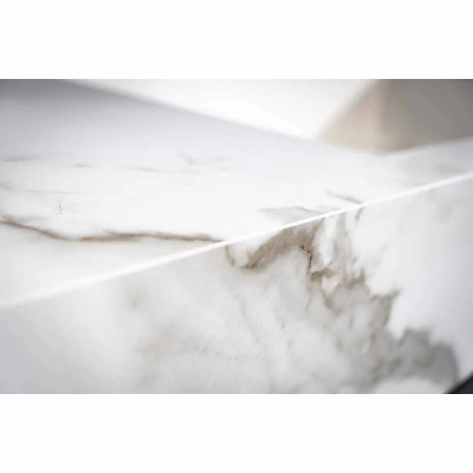 Integrované umyvadlo do koupelny a závěsná police v provedení Gres 4 - Rampina Viadurini