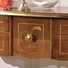 Klasická dřevěná konzole 3 nebo 5 luxusních zásuvek Made in Italy - London Viadurini