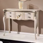 Klasická dřevěná konzole 3 nebo 5 luxusních zásuvek Made in Italy - London Viadurini