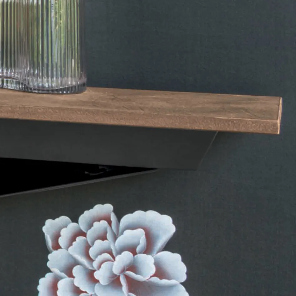 Konzole s deskou Mortar Effect a kovovou základnou Made in Italy - Timedio Viadurini