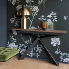 Konzole s deskou Mortar Effect a kovovou základnou Made in Italy - Timedio Viadurini