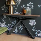 Konzole s deskou Mortar Effect a kovovou základnou Made in Italy - Timedio Viadurini