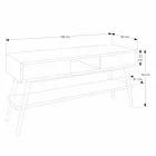 Moderní koupelnová konzola z teakového dřeva v přírodním teaku Pistoia Viadurini