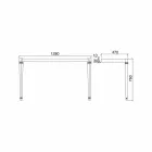 Koupelnová konzole L 135 cm s dvojitou miskou v keramice Vyrobeno v Itálii - Nausica Viadurini