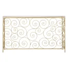 Vstupní konzola ve zlaté povrchové úpravě železa s mramorovou deskou - Carlotta Viadurini