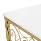 Vstupní konzola ve zlaté povrchové úpravě železa s mramorovou deskou - Carlotta Viadurini