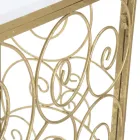 Vstupní konzola ve zlaté povrchové úpravě železa s mramorovou deskou - Carlotta Viadurini