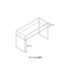 Vstupní konzole z extra čirého skla se 2 zásuvkami ořechu Canaletto - Selex Viadurini