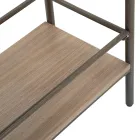 Konzola do obývacího pokoje z jedlového dřeva a šedé litiny se 2 dvířky - Cooper Viadurini