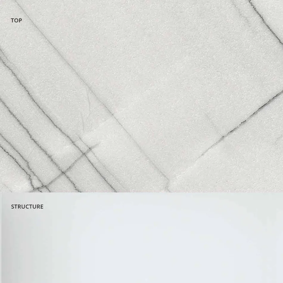 Designová konzole s mramorovou deskou a skleněnou základnou vyrobené v Itálii - Molino Viadurini