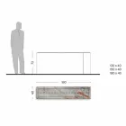 Designová konzole s mramorovou deskou a skleněnou základnou vyrobené v Itálii - Molino Viadurini