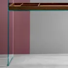 Designová konzola z extra čirého skla s podnosem Made in Italy - Imperative Viadurini