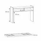Designová konzola z extra čirého skla s podnosem Made in Italy - Imperative Viadurini