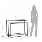 Dvojitá konzola vyrobená z antracitové oceli - Osmium Viadurini