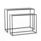 Dvojitá konzola vyrobená z antracitové oceli - Osmium Viadurini