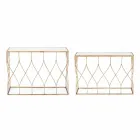 Elegantní konzole z oceli a skla moderního designu a Glamour 2 kusy - Irene Viadurini