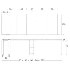 Výsuvná venkovní konzole s kovovou základnou a Hpl Top - Aghetto Viadurini