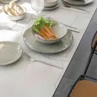 Výsuvná venkovní konzole s kovovou základnou a Hpl Top - Aghetto Viadurini