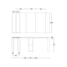 Výsuvná venkovní konzole s kovovou základnou a Hpl Top - Aghetto Viadurini