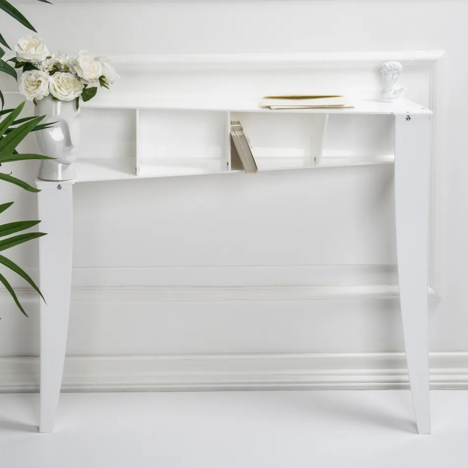 Pevná konzole se 4 přihrádkami na ukládání objektů z PMMA Made in Italy - Aladdin Viadurini