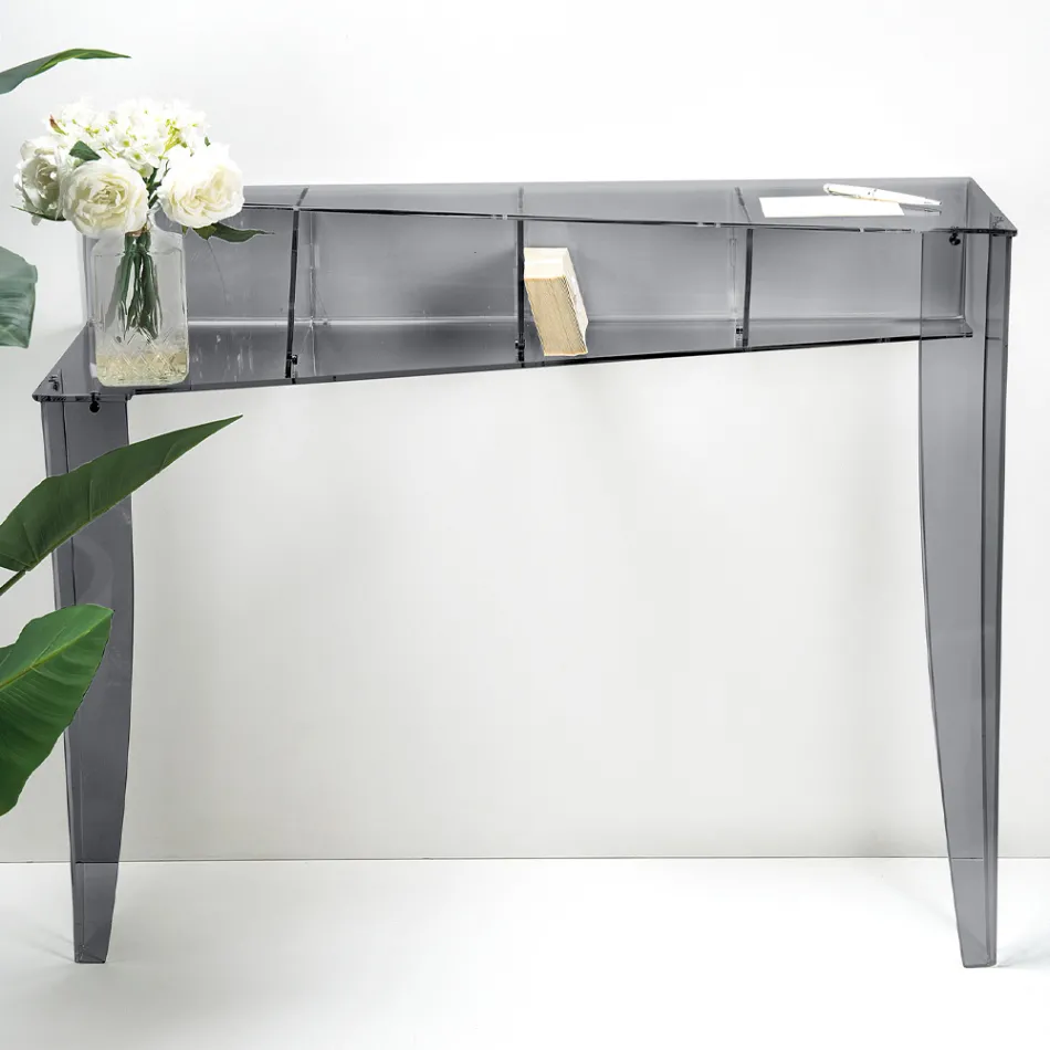 Pevná konzole se 4 přihrádkami na ukládání objektů z PMMA Made in Italy - Aladdin Viadurini